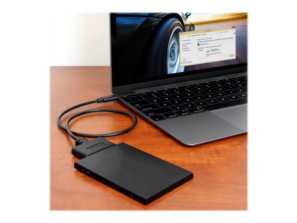 StarTech.com USB C to SATA Adapter - External Hard Drive Connector for 2.5'' SATA Drives - SATA SSD / HDD to USB C Cable (USB31CSAT3CB) - Diskkontrol