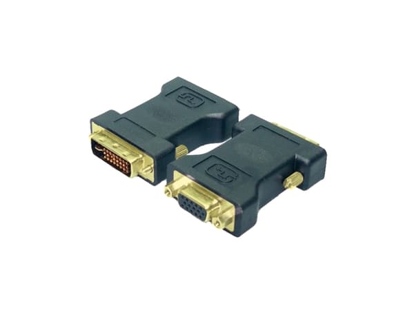 LogiLink AD0001, VGA, DVI-I, Sort