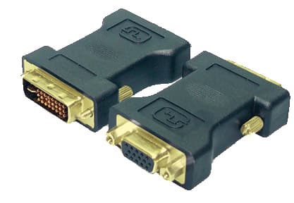 LogiLink AD0001, VGA, DVI-I, Sort