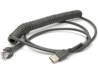 Zebra - USB-kabel - USB - 2.7 m - lindad - för Symbol LS2208, LS4208, LS4278; Zebra VC80X