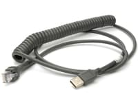 Zebra - USB-kabel - USB - 2.7 m - lindad - för Symbol LS2208, LS4208, LS4278; Zebra VC80X