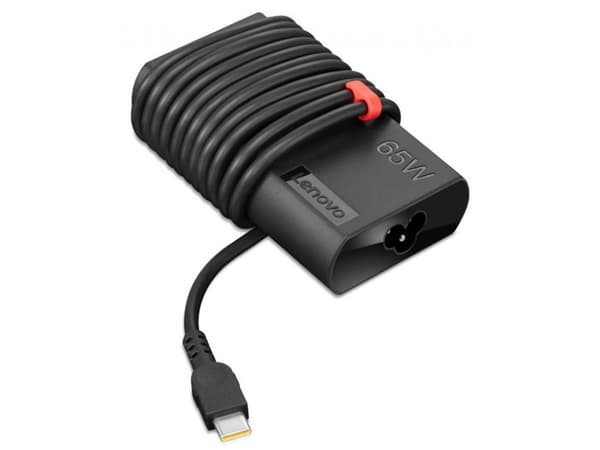 Lenovo ThinkPad 65W Slim AC Adapter (USB Type-C) - Strömadapter - AC 90-265 V - 65 Watt - svart
