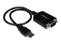 Miniatyrbild 3 av 5: StarTech.com 30 cm USB till RS232 seriell DB9 kabeladapter med COM-retention - Seriell adapter - USB - RS-232 - svart