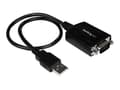 Miniatyrbild 2 av 5: StarTech.com 30 cm USB till RS232 seriell DB9 kabeladapter med COM-retention - Seriell adapter - USB - RS-232 - svart