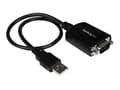 Miniatyrbild 1 av 5: StarTech.com 30 cm USB till RS232 seriell DB9 kabeladapter med COM-retention - Seriell adapter - USB - RS-232 - svart