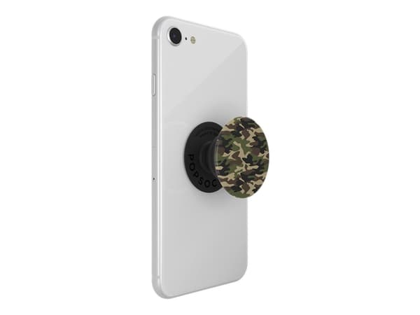 PopSockets PopGrip - Fingergrep/stativ for mobiltelefon - Woodland Camo