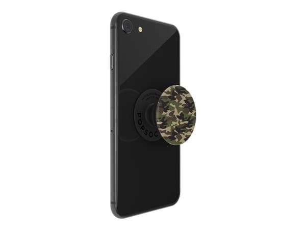 PopSockets PopGrip - Fingergrep/stativ for mobiltelefon - Woodland Camo