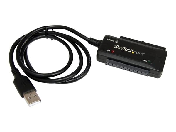 StarTech.com USB 2.0 til IDE SATA-adapter - 2,5 / 3,5" SSD / HDD - USB til IDE & SATA-konverteringskabel - USB-harddiskadapter (USB2SATAIDE) - Lagrin