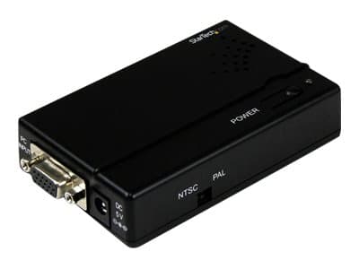 StarTech.com High Resolution VGA to Composite (RCA) or S-Video Converter - PC to TV Video Adapter - 1600x1200 RGB to TV (VGA2VID) - Videokonverterare