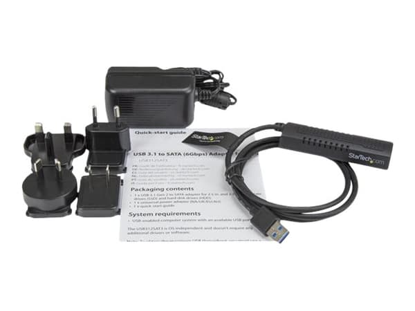 StarTech.com USB to SATA Adapter Cable - 2.5in and 3.5in Drives - USB 3.1 - 10Gbps - External Hard Drive Cable - Hard Drive Adapter Cable (USB312SAT3