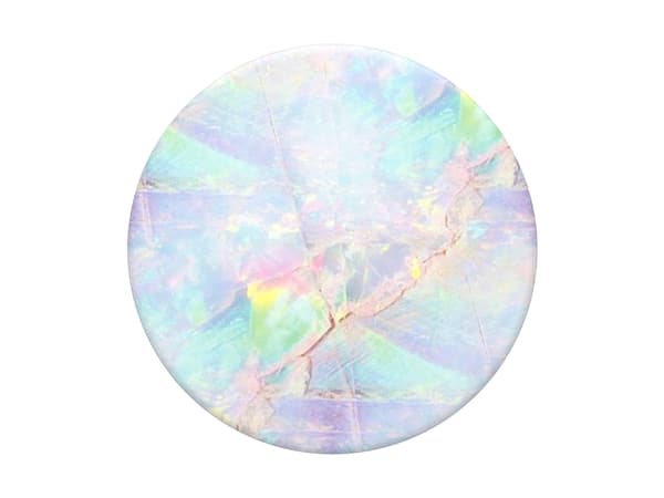 PopSockets - Fingergrepp/vikbart ställ för mobiltelefon, surfplatta - opal - vit (dragspel), vit (plattform)