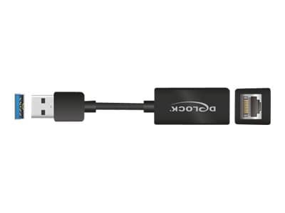 DeLOCK 65903, USB A-tyyppi, RJ-45, RJ-45, Musta, 0,135 m, Toiminta/Seikkailu, Teho