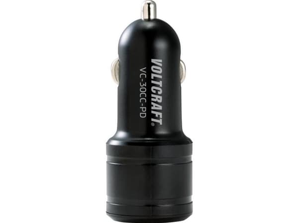 VOLTCRAFT VC-30CC-PD, Universel, Automatisk, 12, 24 V, 30 W, 5, 9, 12 V, Sort