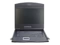 Miniatyrbilde 3 av 5: Digitus Professional DS-72211-1GE - KVM-konsoll med KVM-svitsj - 1 port - Tysk - 19" - rackversjon - 1366 x 768 @ 60 Hz - 1000:1 - sortering, RAL 900