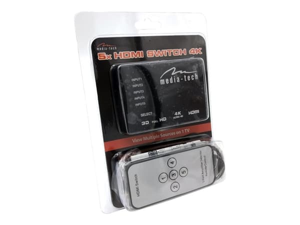 Media-Tech MT5207 - Video-/ljudomkopplare - 5 x HDMI - skrivbordsmodell