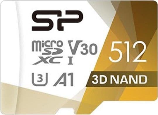 SILICON POWER Superior Pro - Flashminnekort (microSDXC til SD-adapter inkludert) - 512 GB - A1 / Video Class V30 / UHS-I U3 / Class10 - microSDXC UHS
