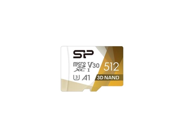 SILICON POWER Superior Pro - Flashminnekort (microSDXC til SD-adapter inkludert) - 512 GB - A1 / Video Class V30 / UHS-I U3 / Class10 - microSDXC UHS
