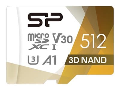 SILICON POWER Superior Pro - Flashminnekort (microSDXC til SD-adapter inkludert) - 512 GB - A1 / Video Class V30 / UHS-I U3 / Class10 - microSDXC UHS