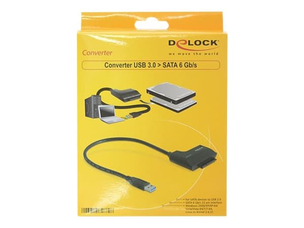 Delock Converter USB 3.0 to SATA - Kontrollerkort - SATA 6Gb/s - USB 3.0