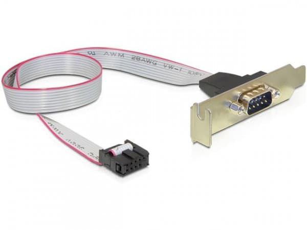 Delock Slot Bracket > 1 x Serial - Serielt panel - DB-9 (hann) til 9-pins IDC (hunn) - 40 cm