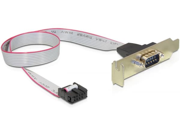 Delock Slot Bracket > 1 x Serial - Serielt panel - DB-9 (hann) til 9-pins IDC (hunn) - 40 cm