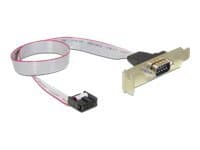 Delock Slot Bracket > 1 x Serial - Serielt panel - DB-9 (hann) til 9-pins IDC (hunn) - 40 cm