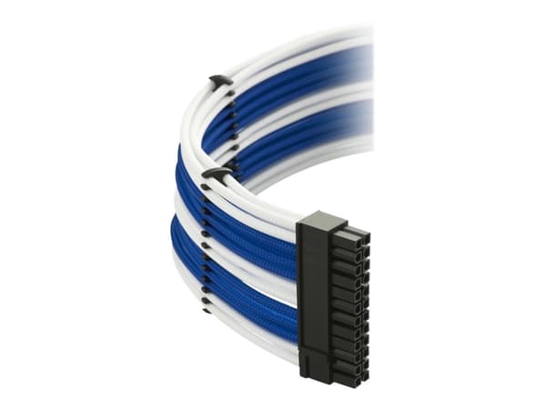 CableMod Classic ModMesh RT-Series - Strømkabelsett - hvit, blå