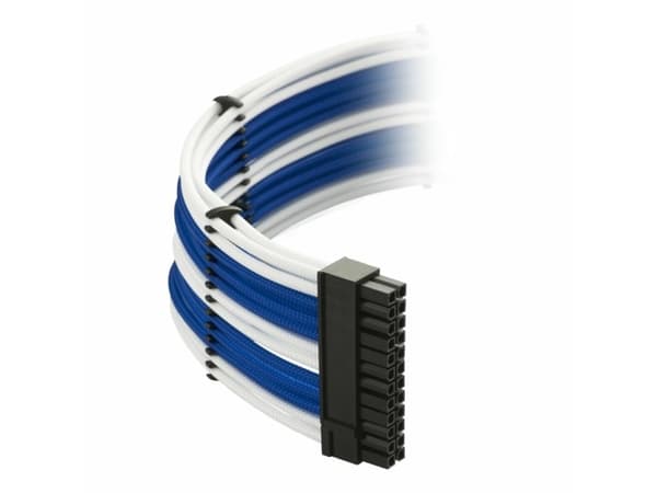 CableMod Classic ModMesh RT-Series - Strømkabelsett - hvit, blå