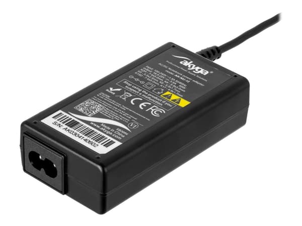 Akyga Universal Series AK-NU-12 - Strømadapter - AC 110-240 V - 65 watt - svart