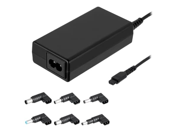 Akyga Universal Series AK-NU-12 - Strømadapter - AC 110-240 V - 65 watt - svart