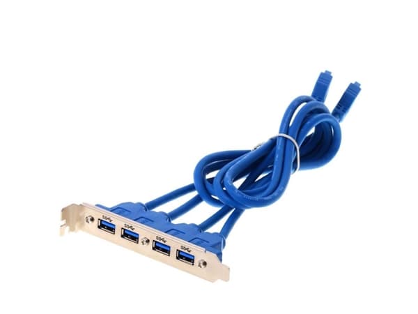 Delock Slot bracket - USB-panel - 19-stifts USB 3.0-kontakt (hona) till USB typ A (hona) - 40 cm - för Delock Converter M.2