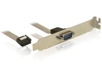 Delock Slot Bracket > 1 x Serial - Serielt panel - 9-pins IDC (hunn) til DB-9 (hann) - 40 cm