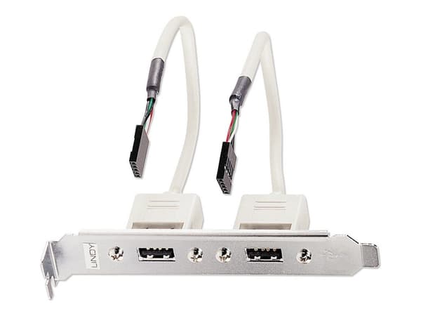 Lindy - USB-panel - 5 stifts USB 2.0-rubrik (hona) till USB (hona) - 20 cm