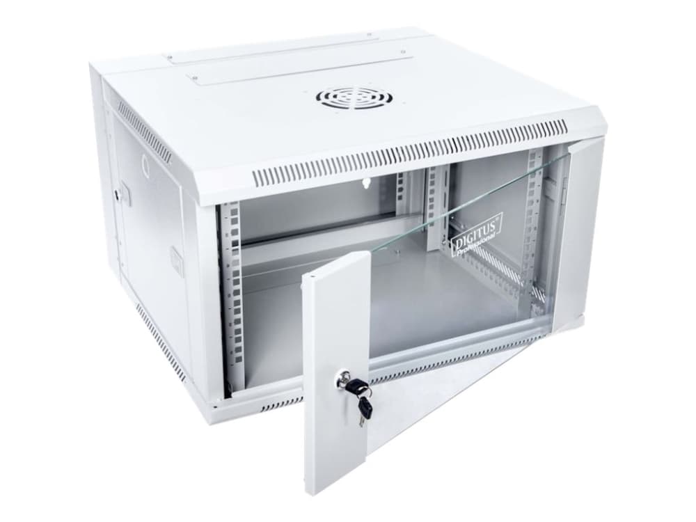 DIGITUS Professional DN-WD19 06U/550 - Skåp - väggmonterbart - grått, RAL 7035 - 6U - 19"
