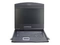 Miniatyrbild 4 av 5: Digitus Professional DS-72211-2US - KVM-konsol med omkopplare för tangentbord/video/mus - 8 portar - US - 19" - kan monteras i rack - 1366 x 768 @ 60