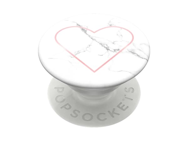 PopSockets Stoney Heart, E-Bok leser, Mobiltelefon/smarttelefon, Plate / UMPC, Passiv holder, Bil, Innendørs, Utendørs, Marmorfarget, Rød