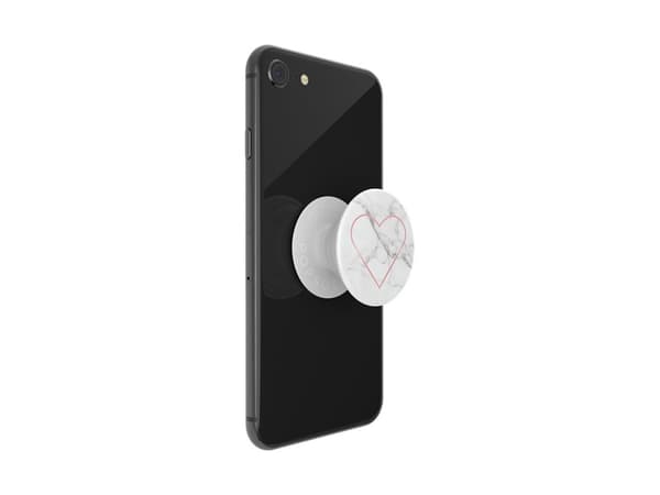 PopSockets Stoney Heart, E-Bok leser, Mobiltelefon/smarttelefon, Plate / UMPC, Passiv holder, Bil, Innendørs, Utendørs, Marmorfarget, Rød
