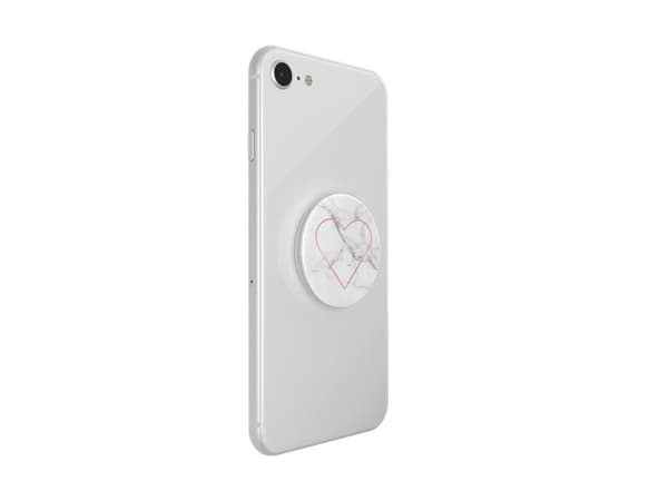 PopSockets Stoney Heart, E-Bok leser, Mobiltelefon/smarttelefon, Plate / UMPC, Passiv holder, Bil, Innendørs, Utendørs, Marmorfarget, Rød