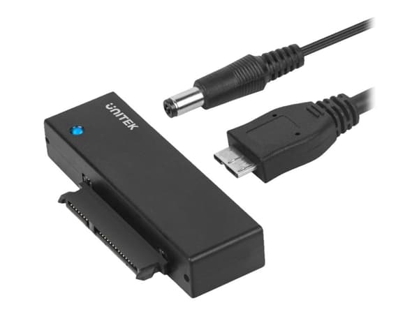 Unitek Y-1039 - Lagringskontroller - 2,5", 3,5" - SATA 6 Gb/s - USB 3.0 Sort
