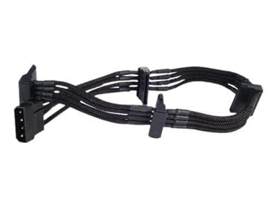 SilverStone PP07 - Strømforlengelseskabel - SATA-strøm (hunn) til 4-pin intern strøm (hann) - 30 cm - svart
