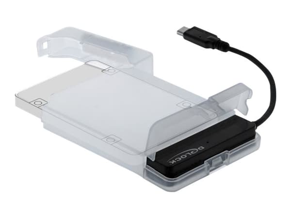 USB TYPE-C™ TIL SATA KONVERTER MED 2.5 BESKYTTELSESKESKER Sort