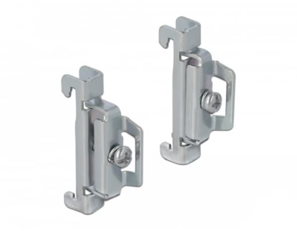 Delock - DIN rail clamp (en pakke 4)
