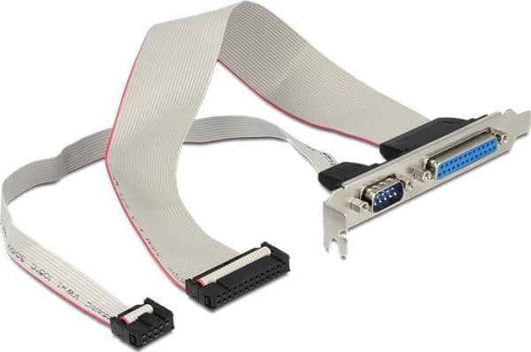 Delock - Serielt / parallelt panel - DB-9, DB-25 til 25 pin IDC, 9-pins IDC (hunn) - 30 cm