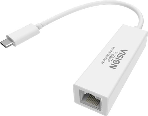 Vision TC-USBCETH - Nettverksadapter - USB-C - GigE - 1000Base-T - hvit