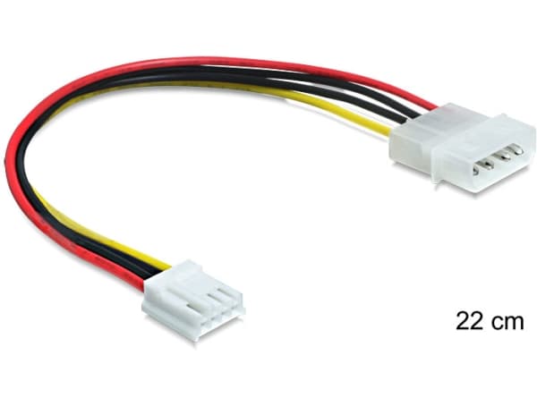Delock - Strømkabel - 4-pin intern strøm (hann) til 4-pin mini-strømkontakt (hunn) - 30 cm