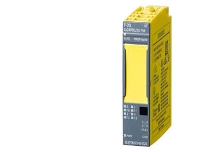 Siemens 6ES71366DB000CA0, Digitalt, Utgang (signal), 4 kanaler, 4 kanaler, 24 V, Grå, Gult