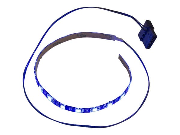 Inter-Tech - Belysning för systemkabinett (LED) - blå - 30 cm Svart