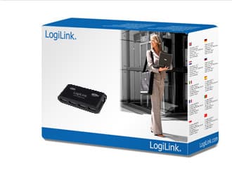 LogiLink USB 3.0 Hub 4-Port - Hubb - 4 x SuperSpeed USB 3.0 - skrivbordsmodell