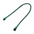 Miniatyrbilde 3 av 4: Nanoxia - Forlengelseskabel for viftestrømforsyning - 3 pin internstr (hunn) til 3 pin internstr (hann) - 30 cm - grønn