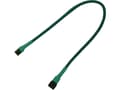 Miniatyrbilde 4 av 4: Nanoxia - Forlengelseskabel for viftestrømforsyning - 3 pin internstr (hunn) til 3 pin internstr (hann) - 30 cm - grønn
